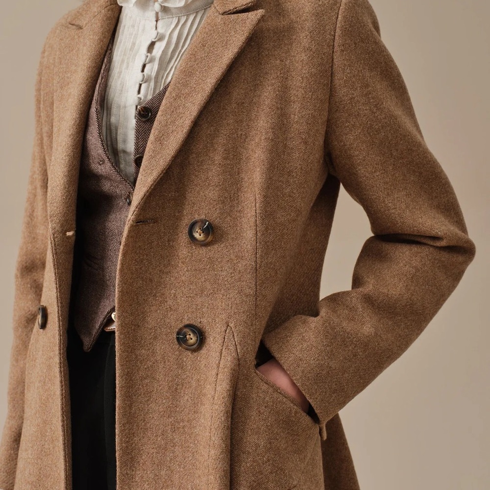 Linennaive The Roman Holiday 17 100% Wool Classic Coat - Picture 4 of 7
